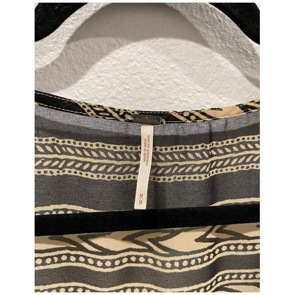 FREE PEOPLE Bohemian Sheer Beaded Long Sleeve Blouse - Picture 3 of 13